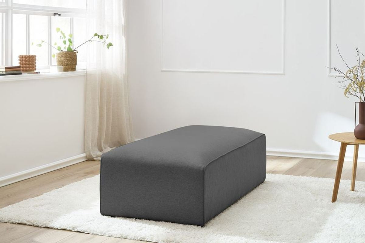 Pouf pour canapé modulable MEGEVE tissu chiné