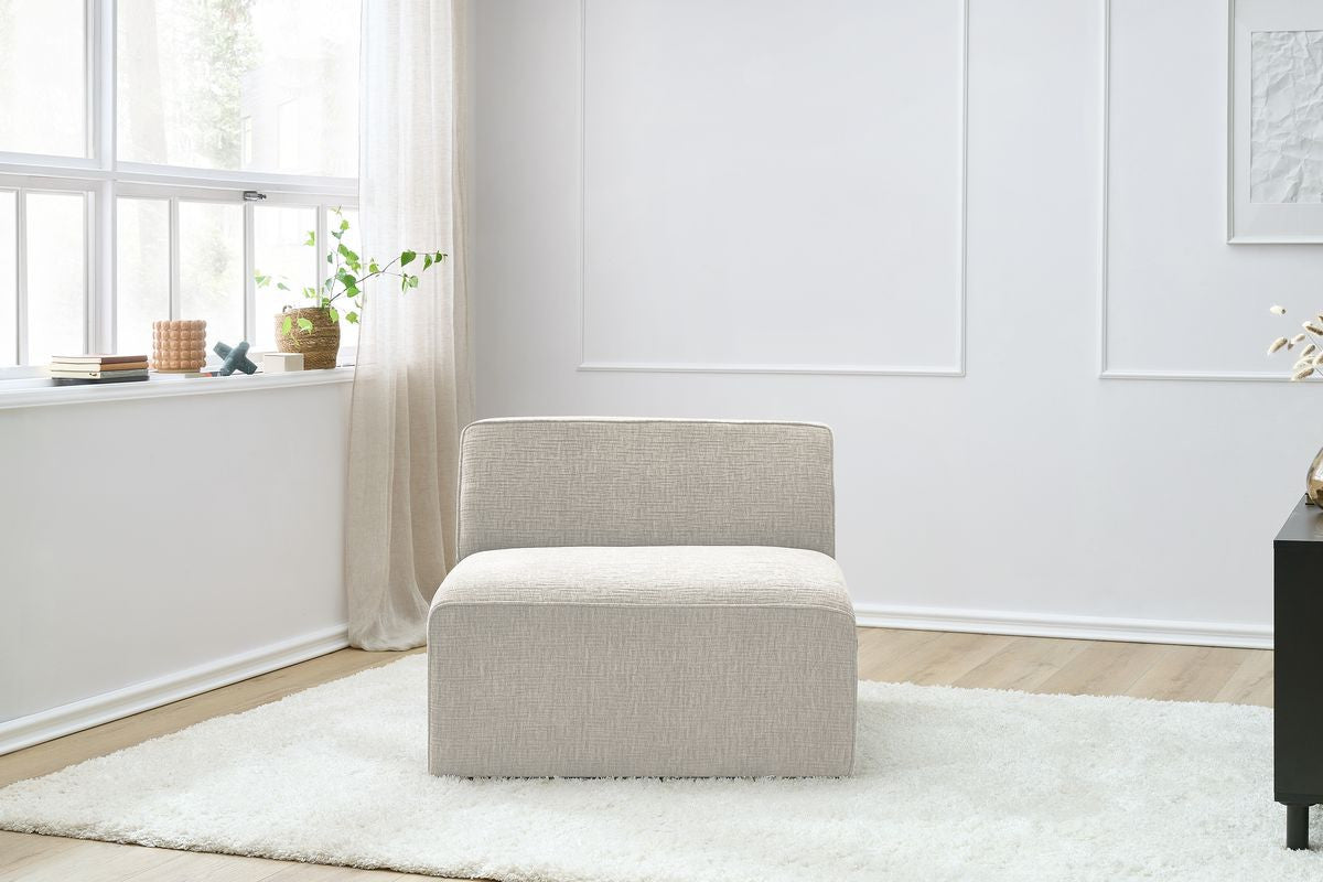 Chauffeuse 1 place pour canapé modulable MEGEVE tissu texturé