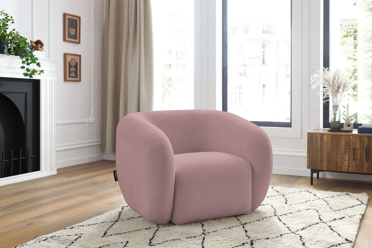 Fauteuil CELINE tissu lisse