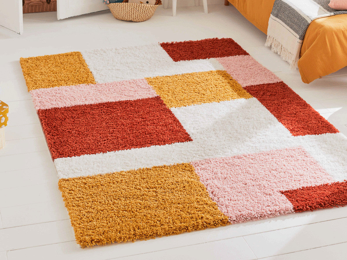 ALIA shaggy vloerkleed met abstract patroon