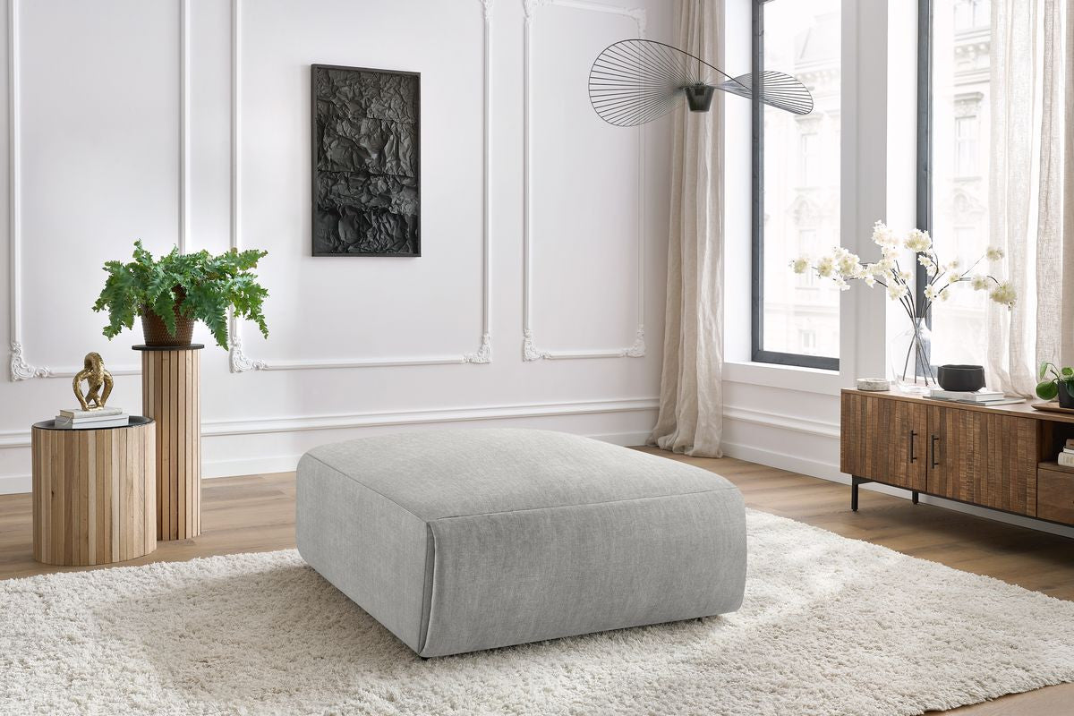 Pouf grand JEANNE tissu velours
