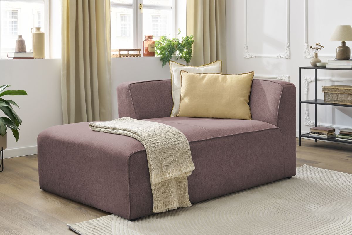 Méridienne pour canapé modulable MEGEVE tissu chiné