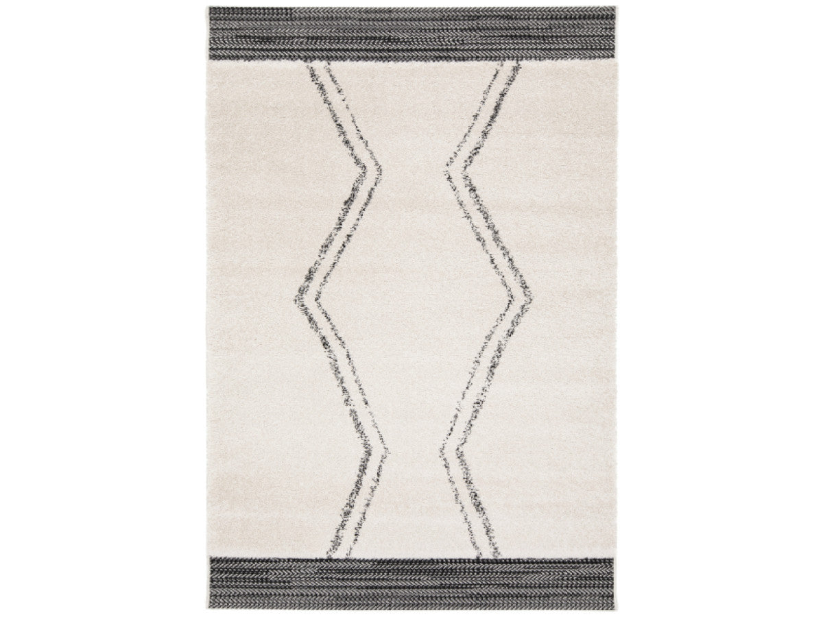 Tapis poils ras LOAN motif graphique