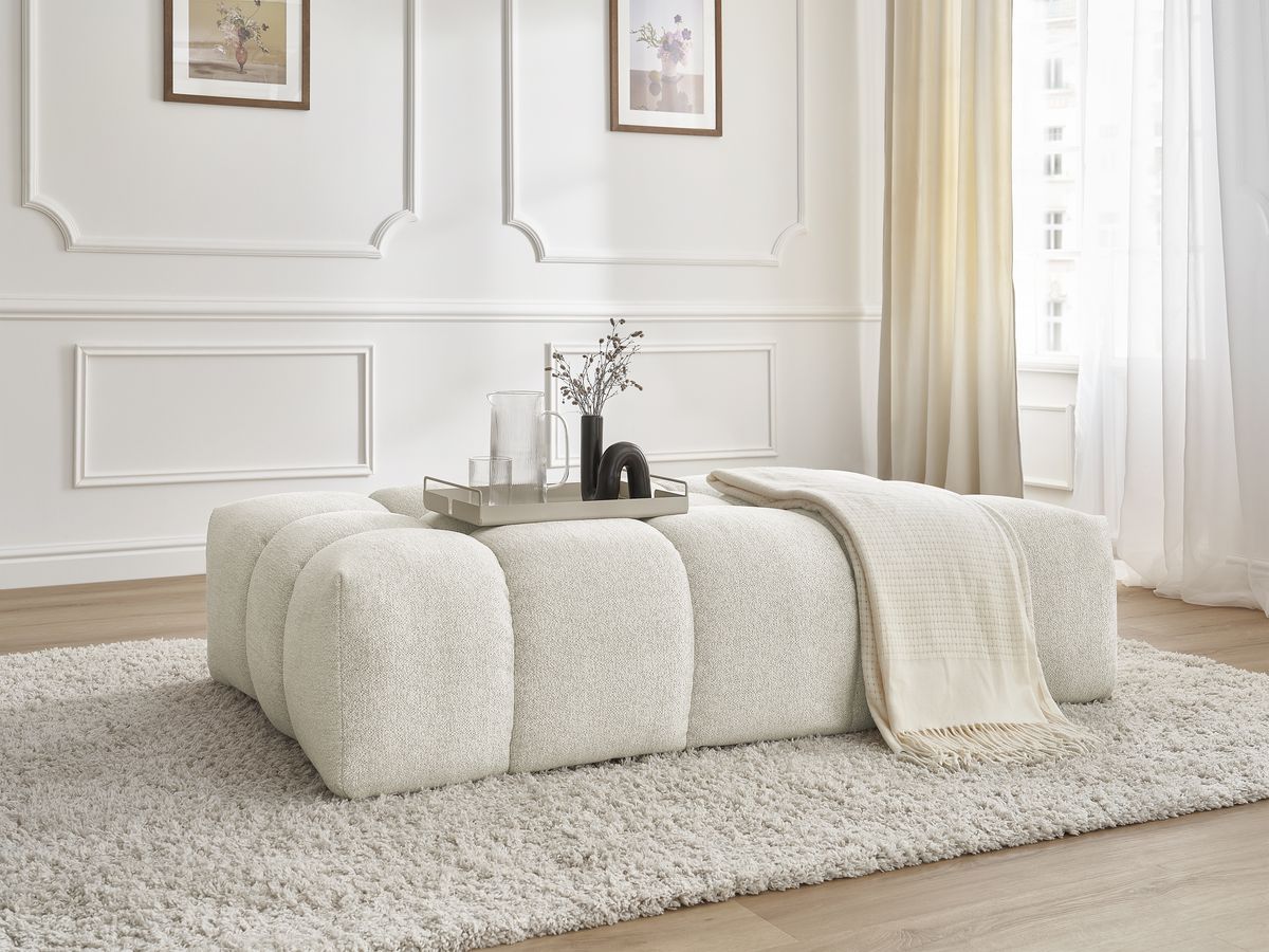 Pouf EVEREST tissu chiné