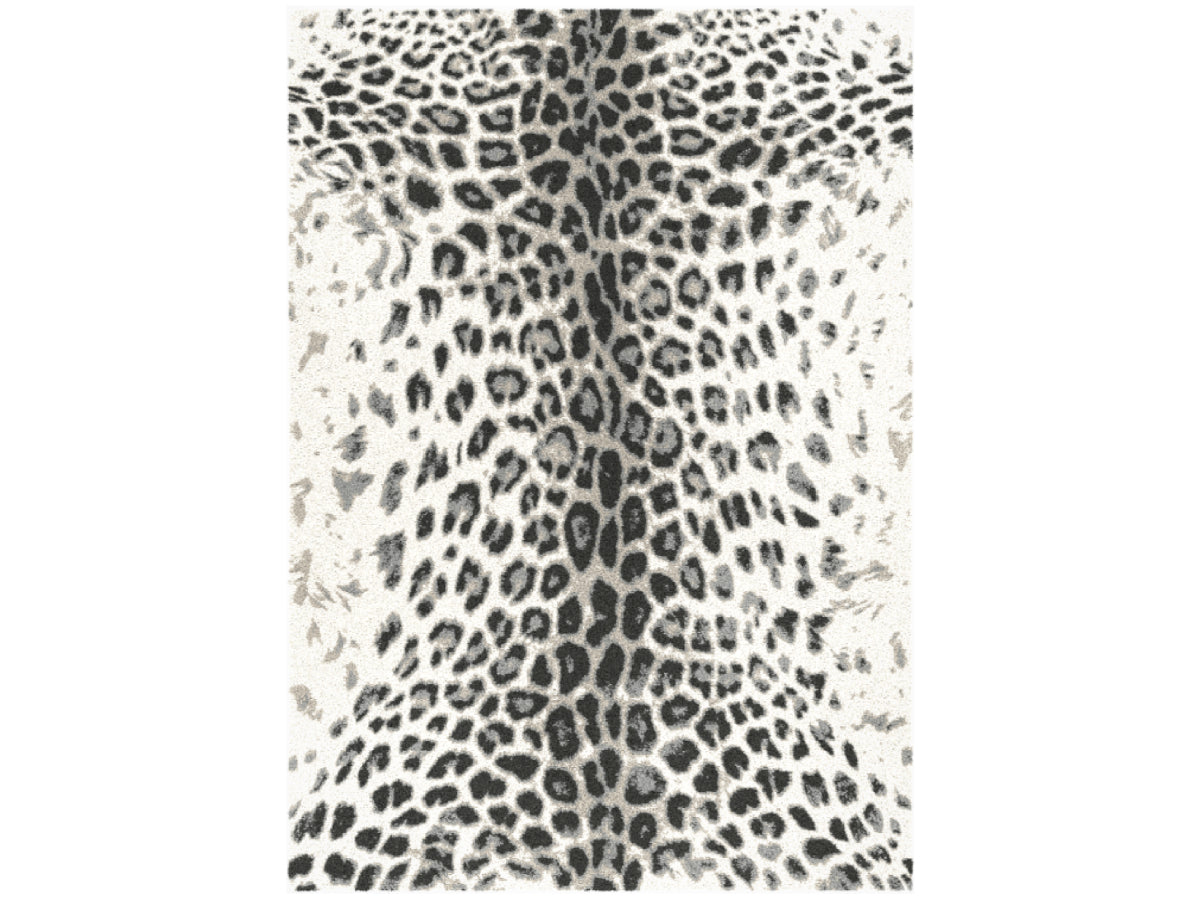 Tapis poils ras MERYL motif léopard