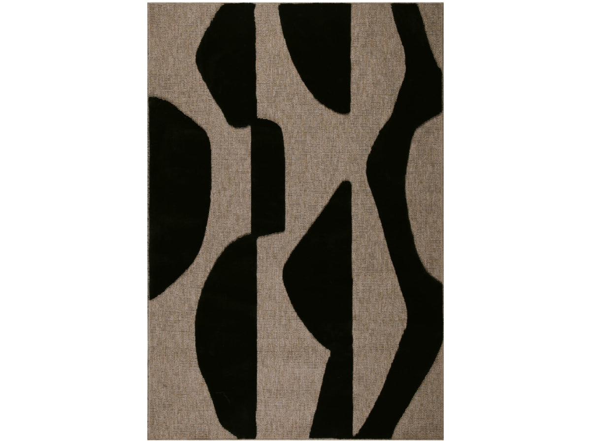 EDNA laagpolig vloerkleed met abstract patroon