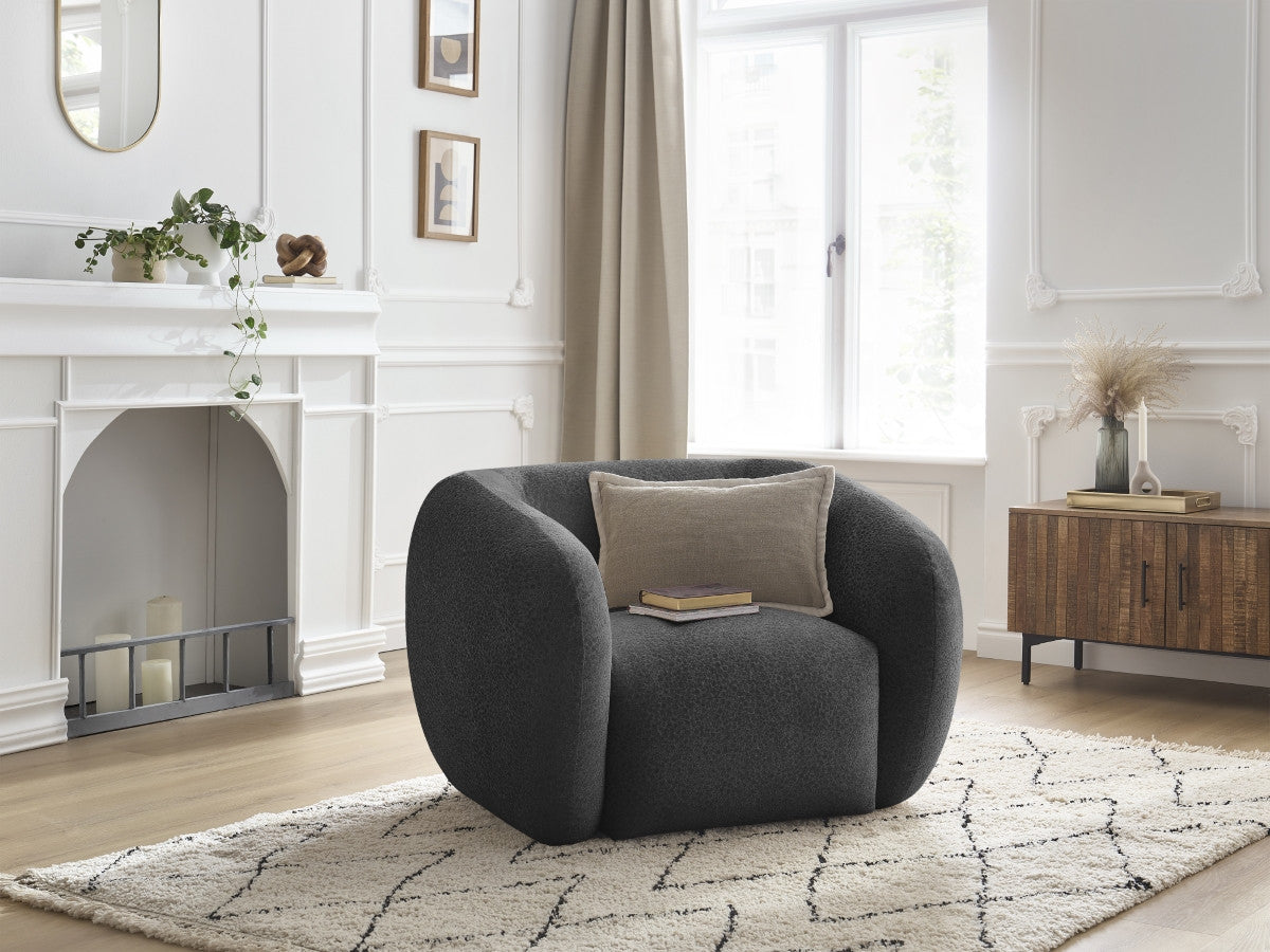 Fauteuil CELINE tissu texturé
