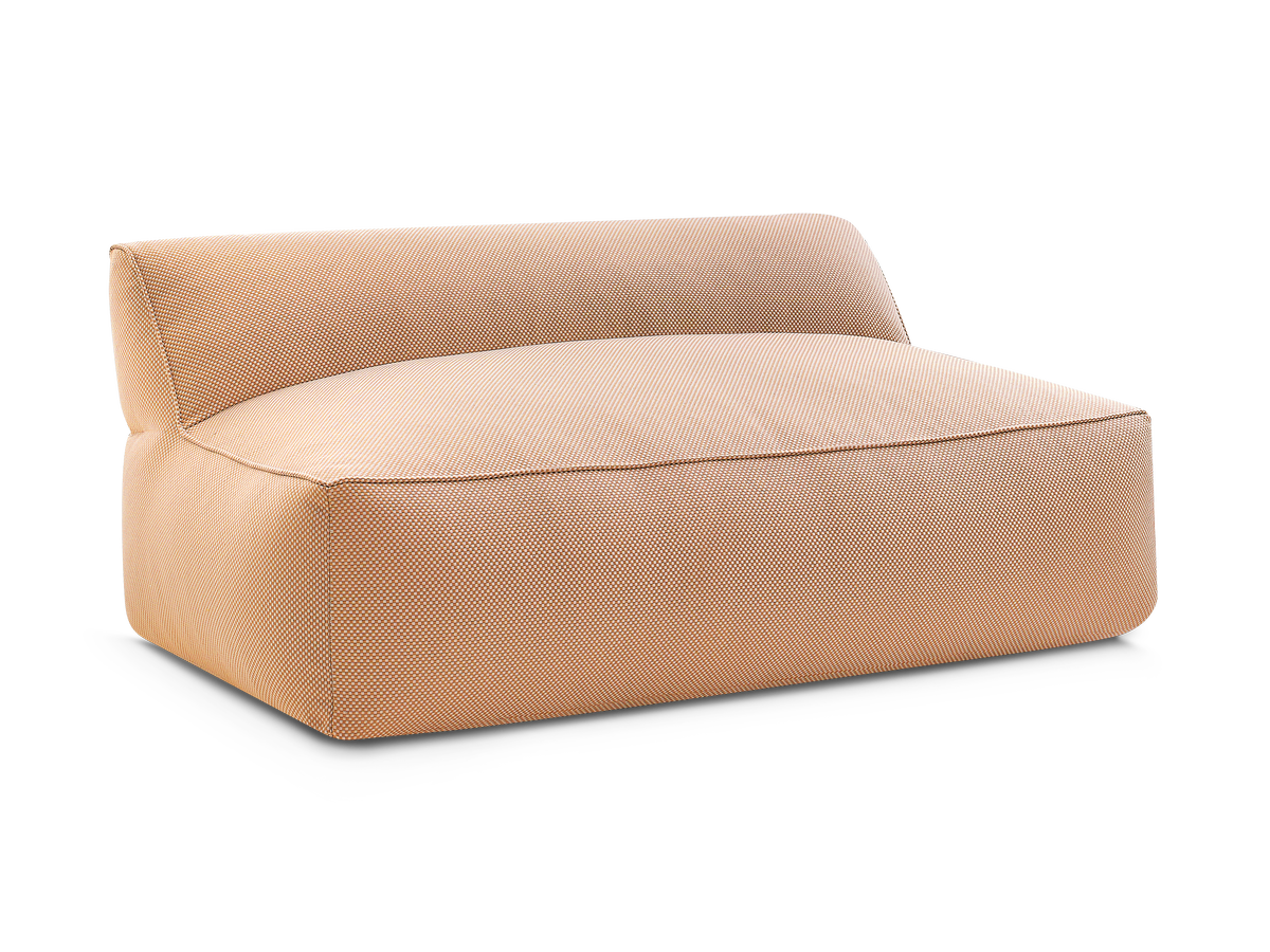 Chauffeuse 2 places sans accoudoir pour canapé de jardin modulable RIVIERA tissu chiné