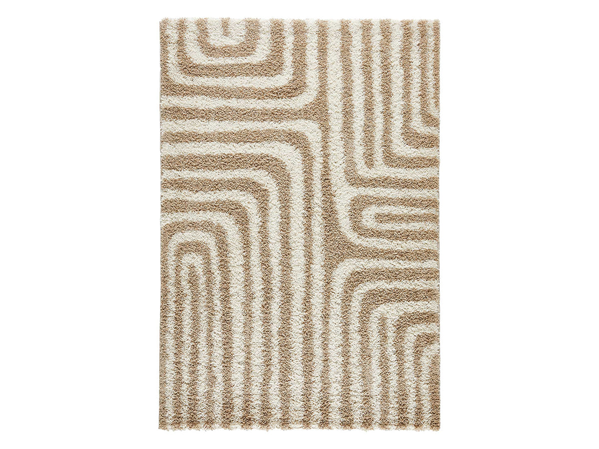 KAREN shaggy vloerkleed met abstract patroon