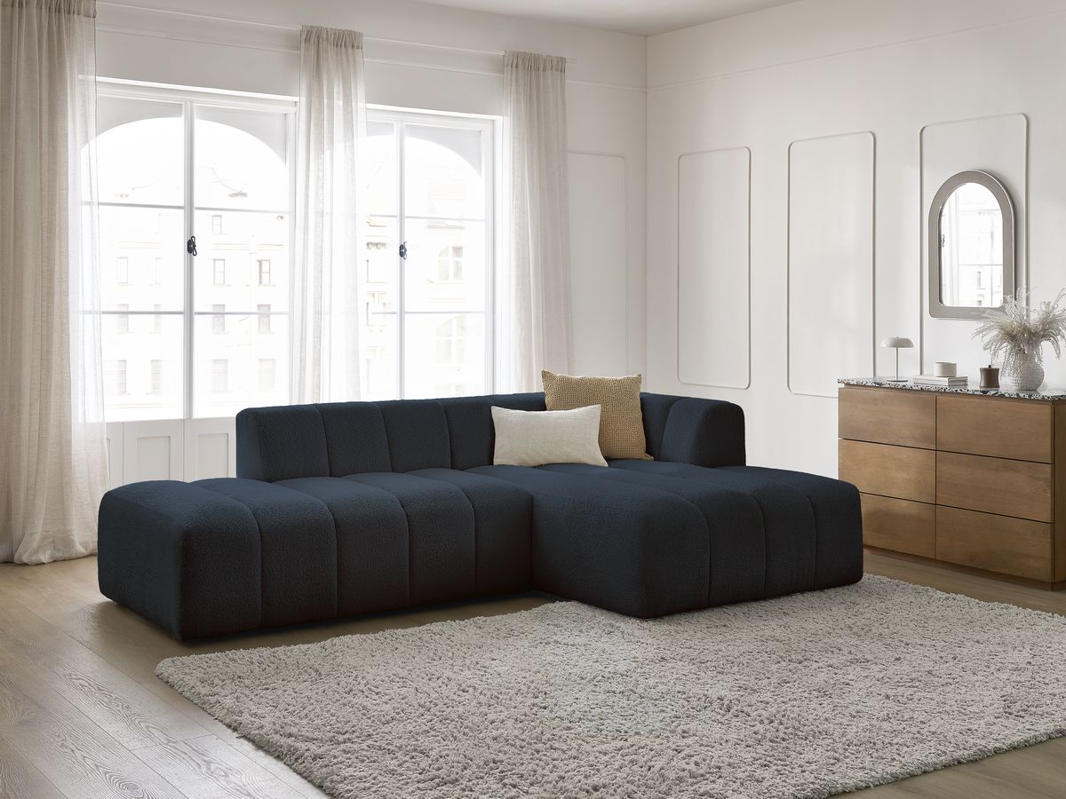 ANNECY modulaire vaste hoekbank in badstof