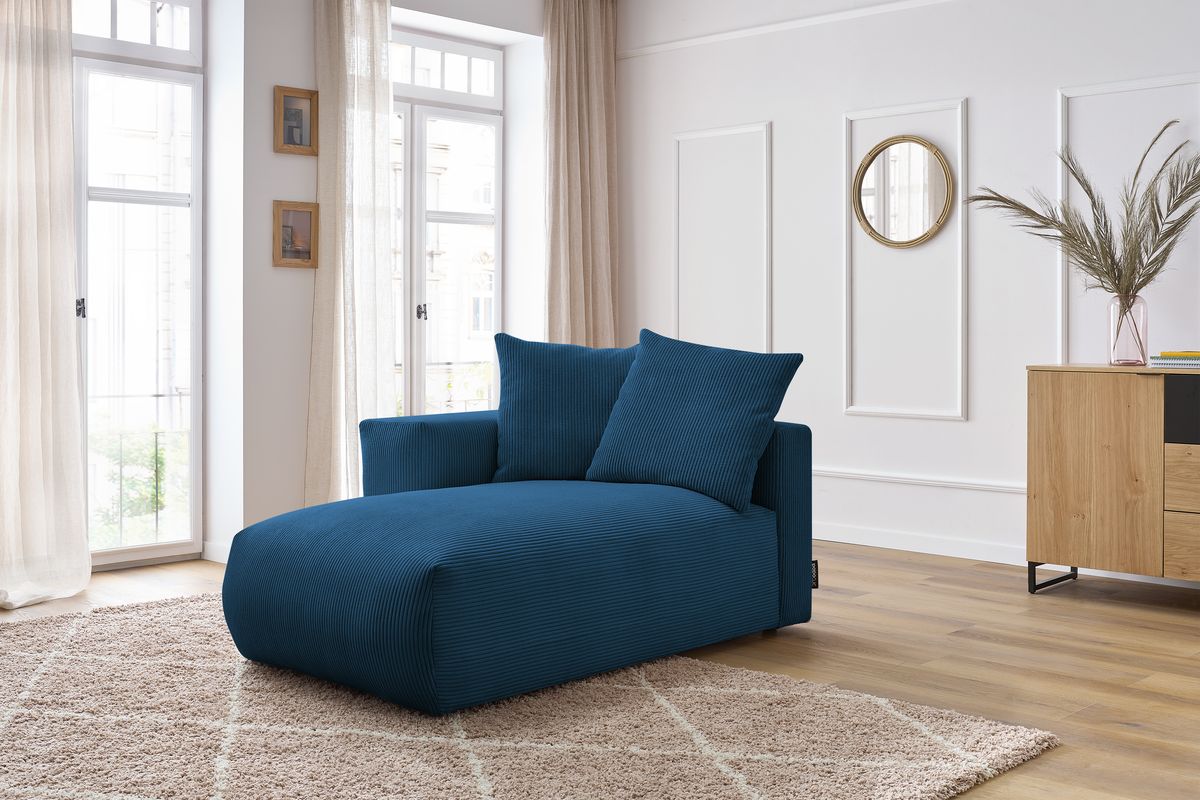 Chaise longue met armleuning voor modulaire bank VOLTAIRE