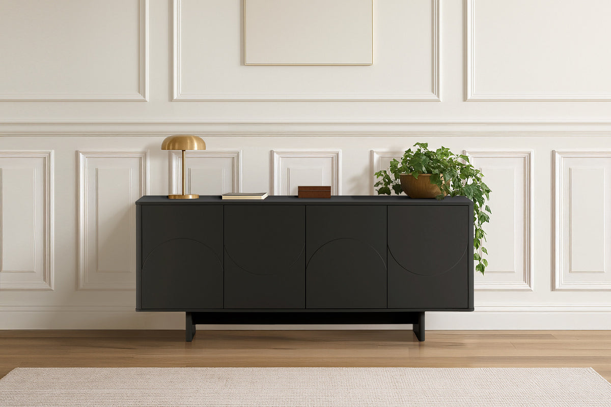 ESTEBAN 4-deurs dressoir 180 cm geometrische vormen