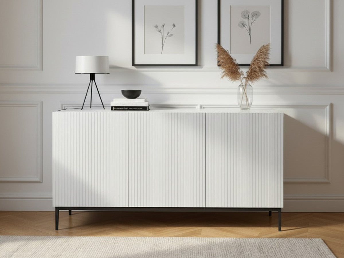 KASHA 3-deurs dressoir 150 cm Zwarte poten