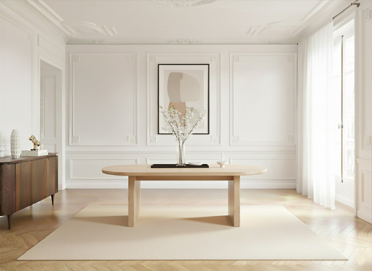 Ovale eettafel 220 cm PABLO notenfineer