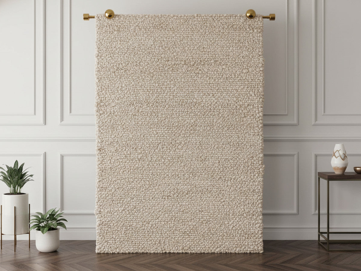 Tapis OSCAR bouclette chiné uni