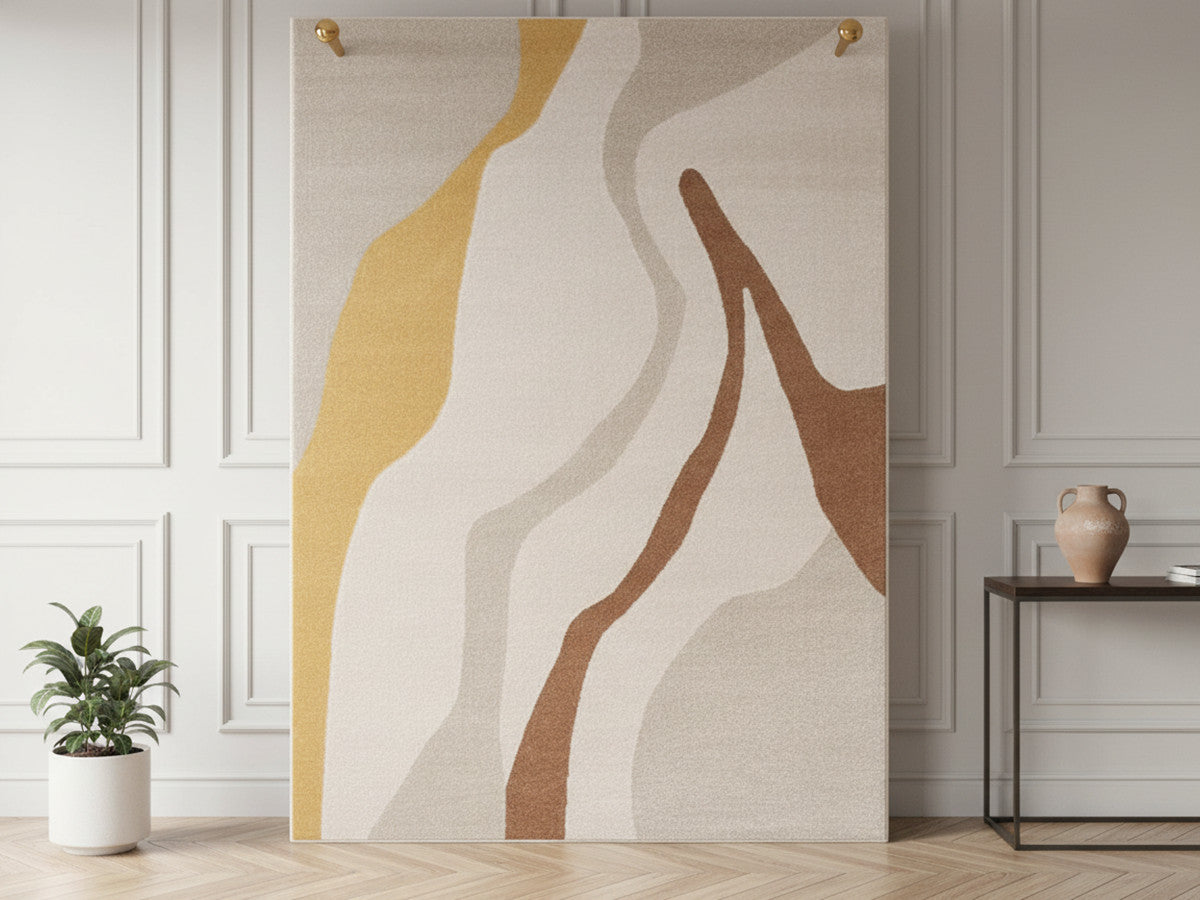 Tapis poils ras ULYS motif abstrait