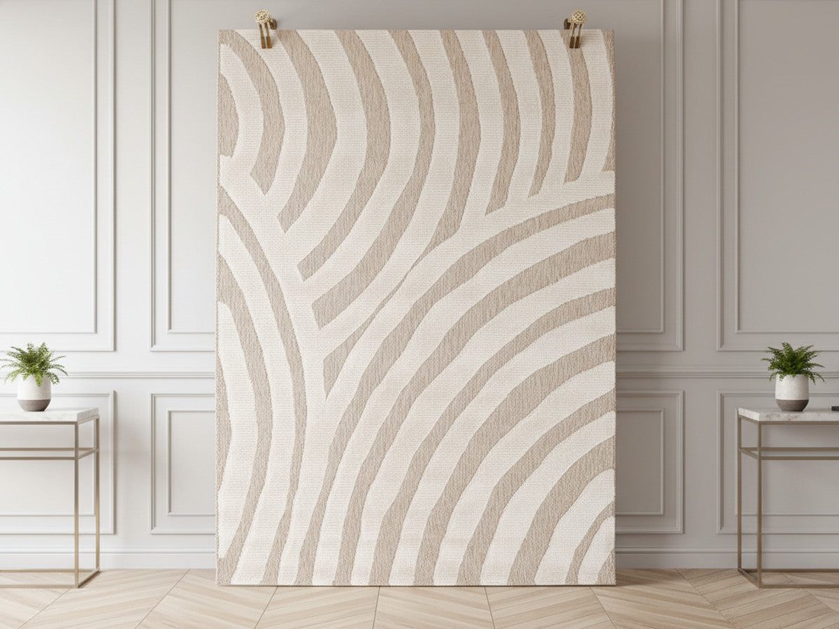 Tapis poils ras VILMA motif abstrait