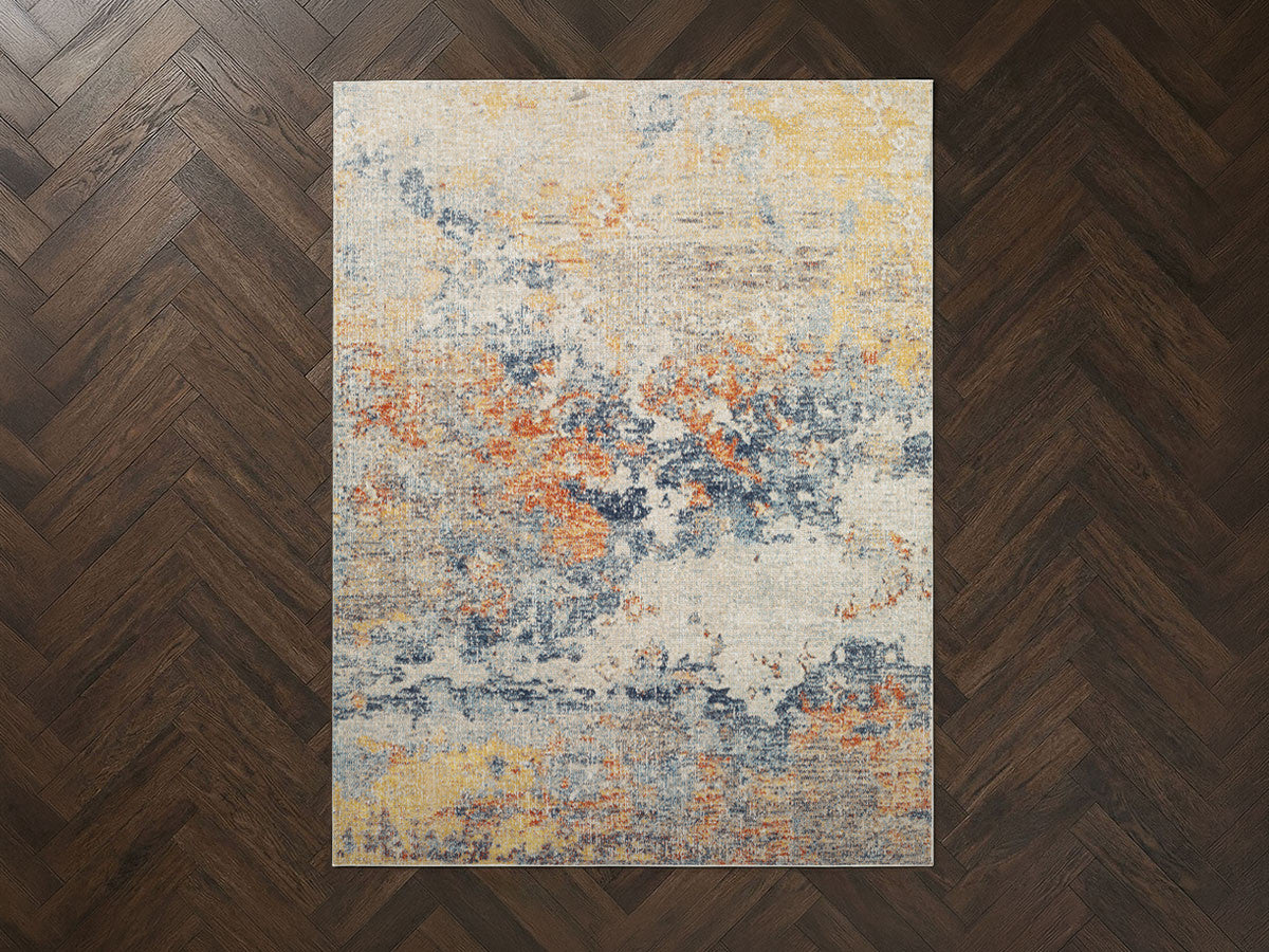 DONA laagpolig vloerkleed met abstract patroon