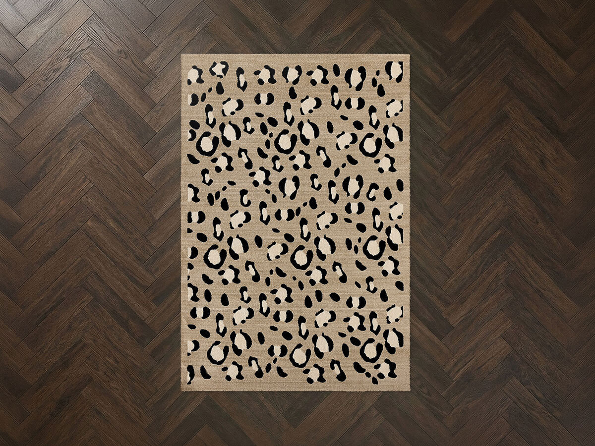 Tapis poils ras CHEETAH motif léopard