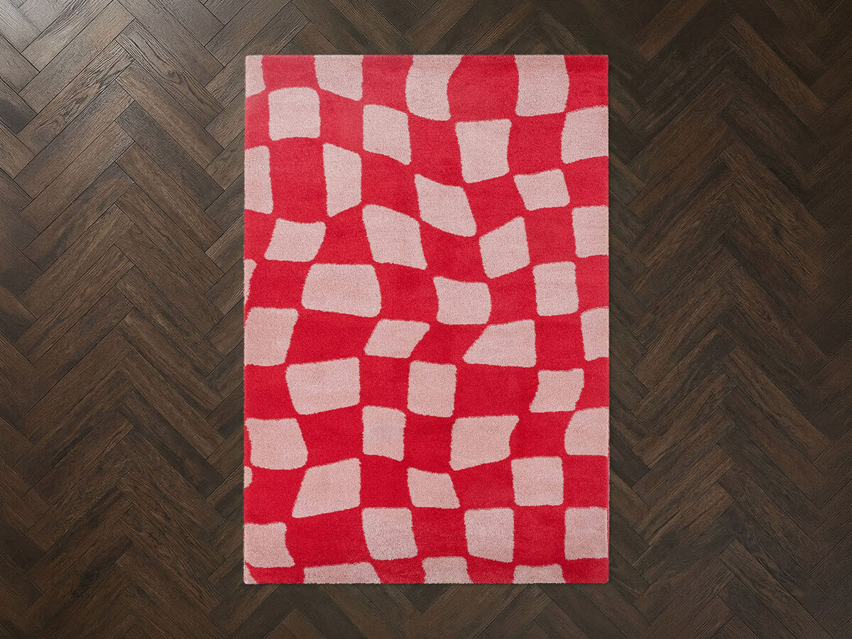 Tapis poils longs BETTY motif retro