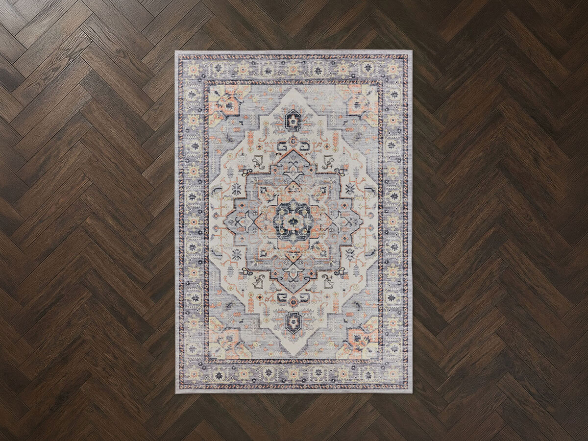 Tapis lavable à poils ras HORIS vintage