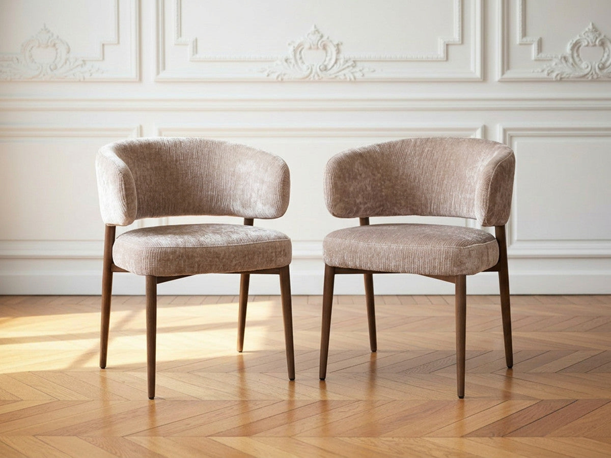 Lot de 2 chaises RHEA tissu texturé