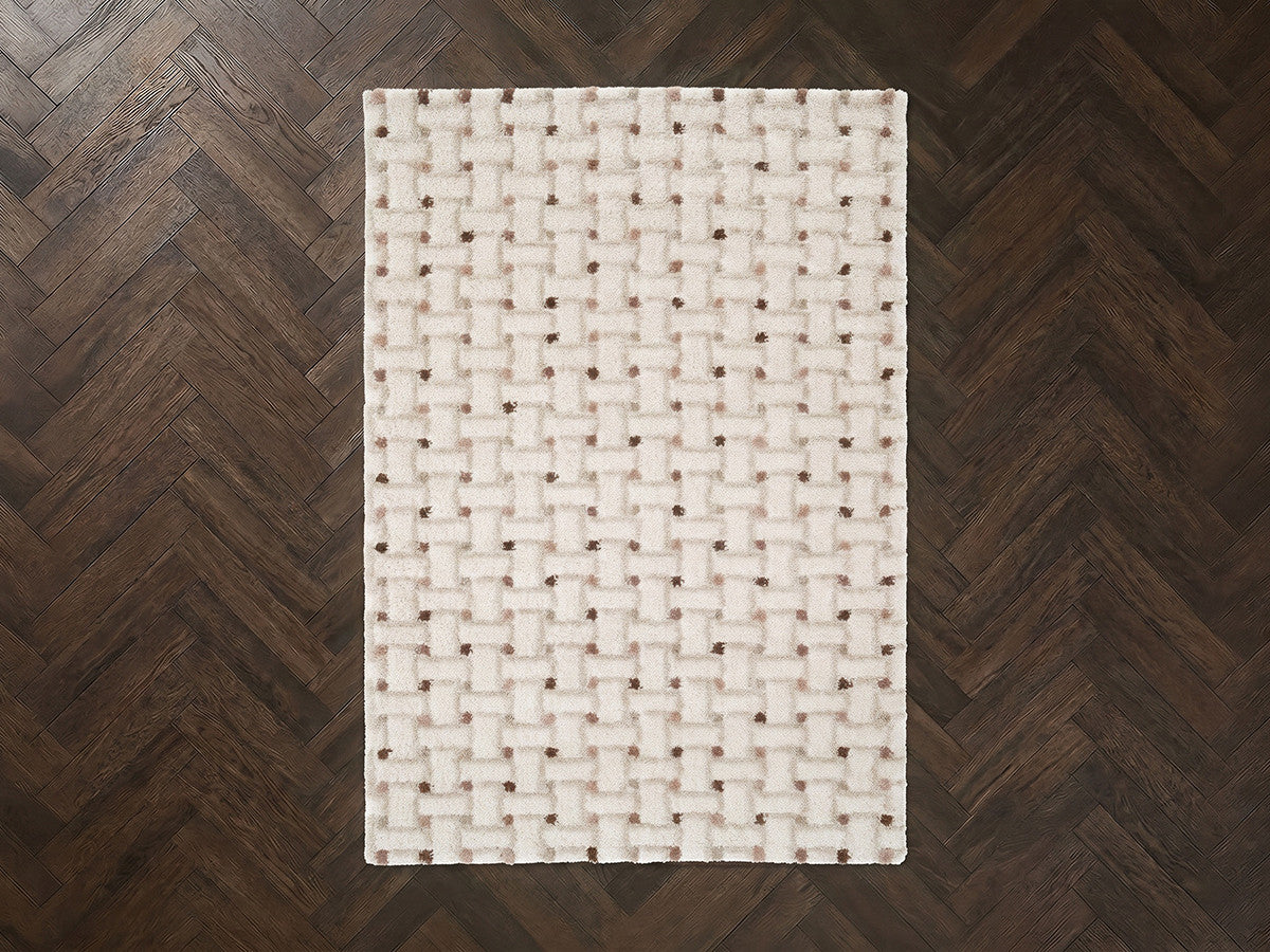 Tapis poils longs MIZAI motif graphique