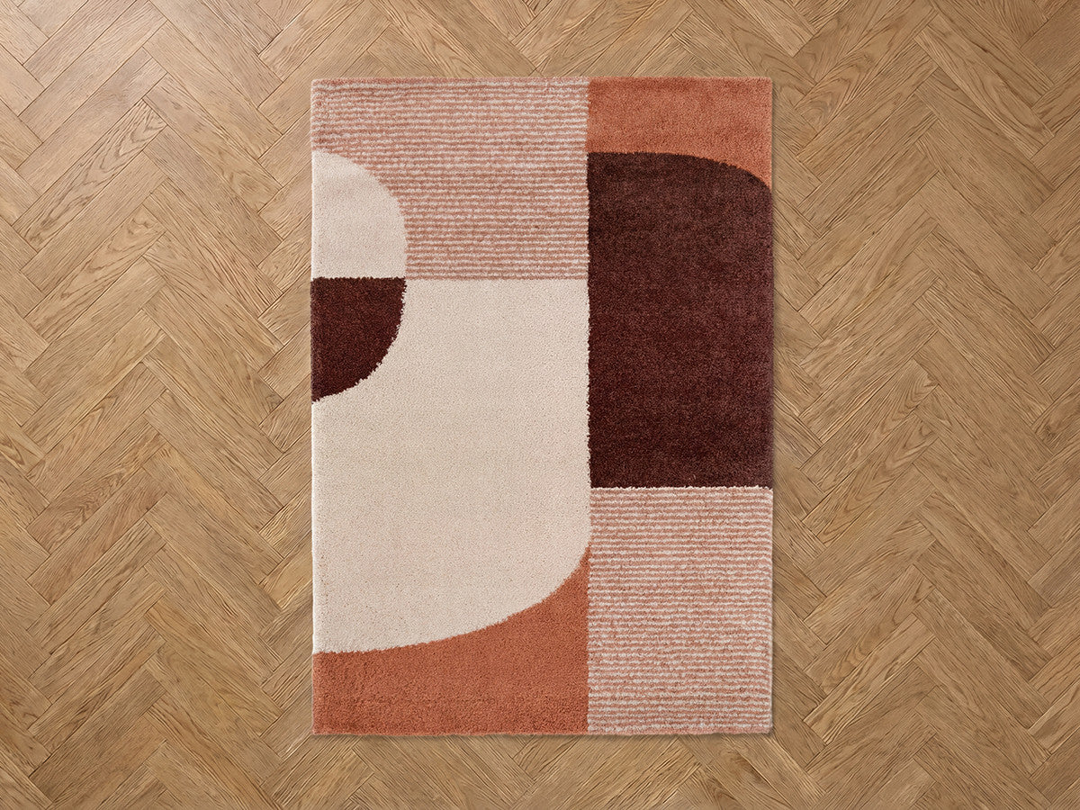 Tapis poils longs SORELLA motif graphique