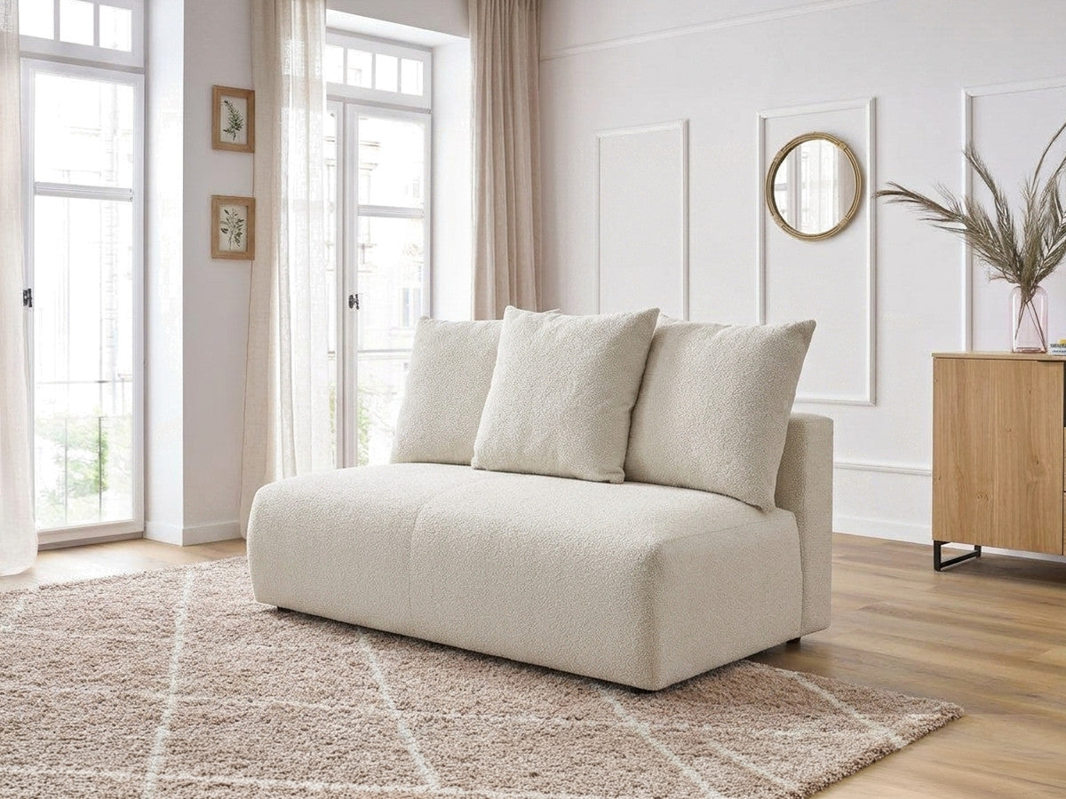 2-zits fauteuil zonder armleuningen voor modulaire bank VOLTAIRE in gem?leerde stof