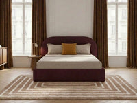 Lit coffre SELIN tissu bouclette