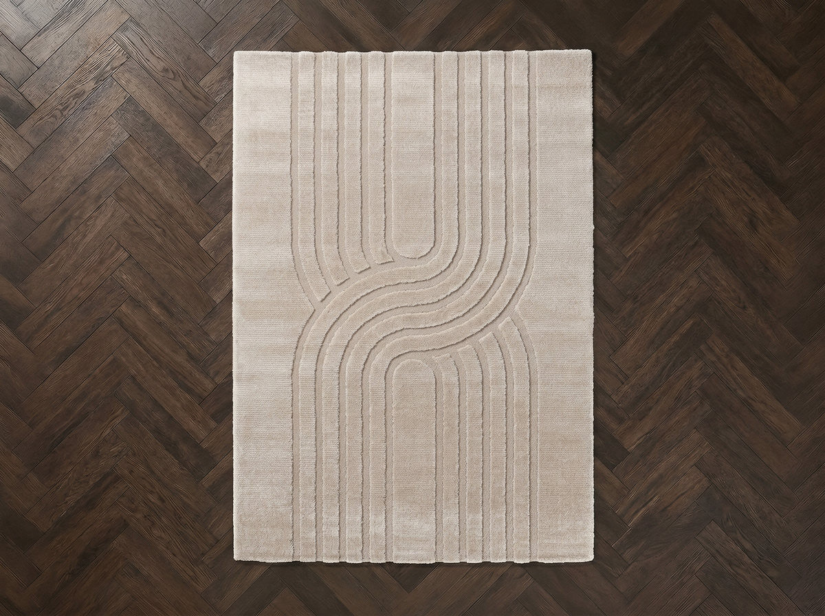 Tapis poils ras GEORGES motif abstrait
