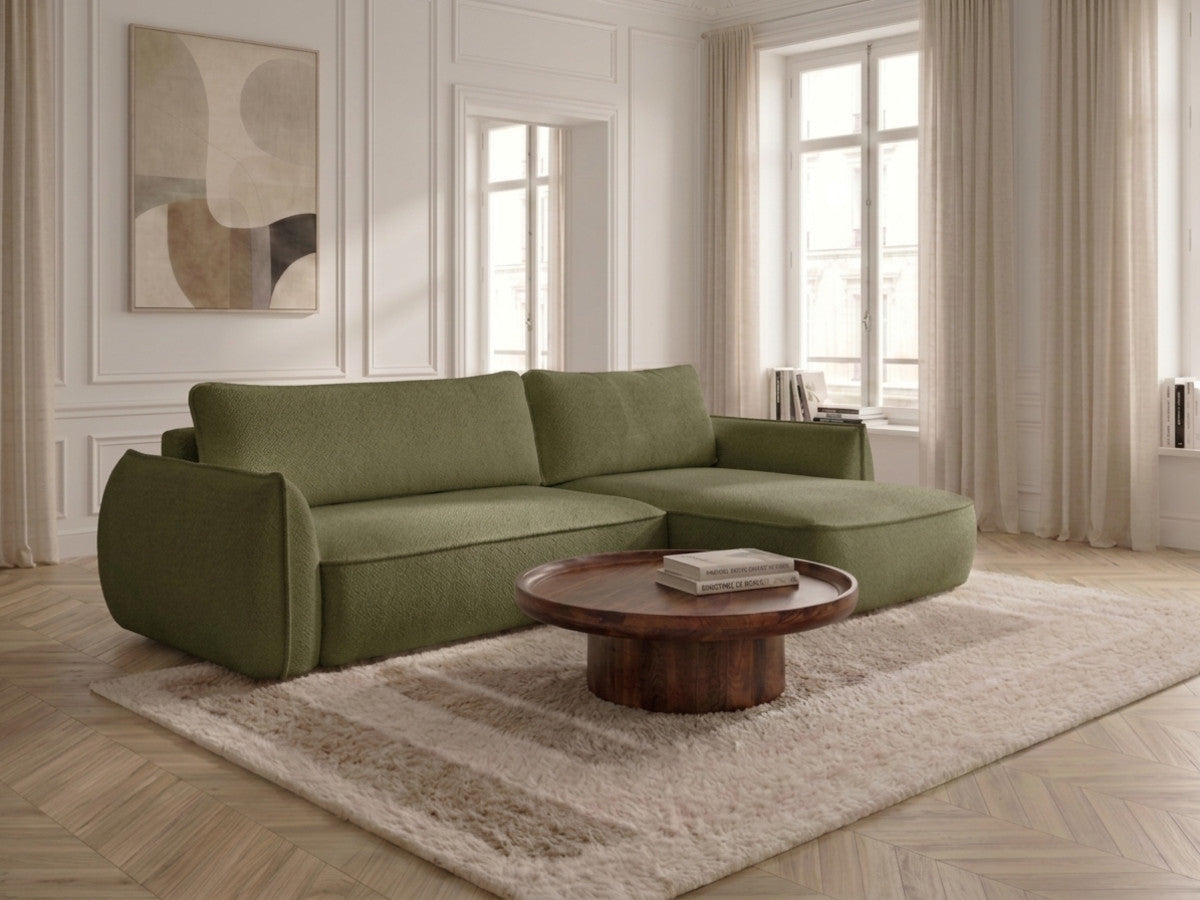 Canapé d'angle convertible réversible ESMEE tissu chenille