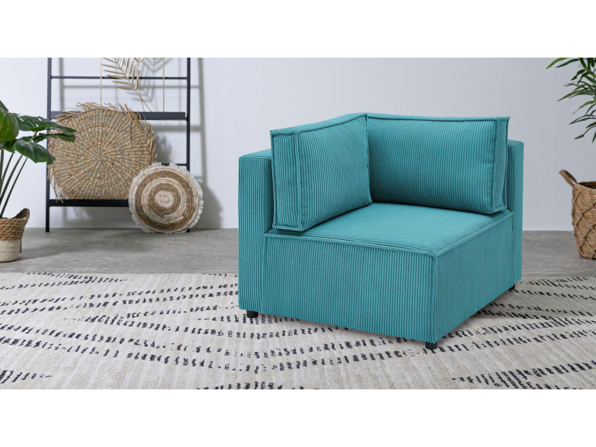 Angle pour canapé modulable NIHAD tissu velours côtelé