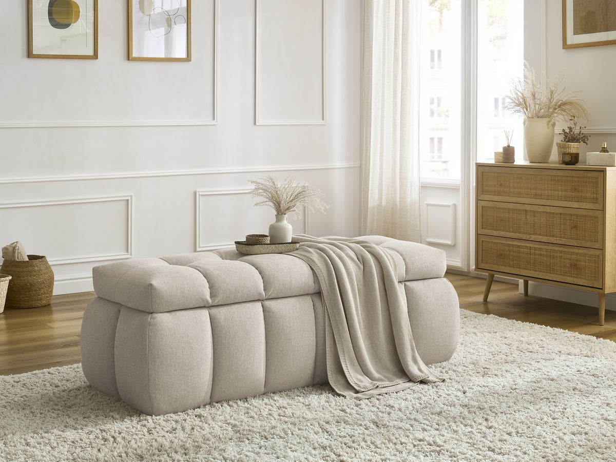 Bout de lit MONT-BLANC tissu lisse