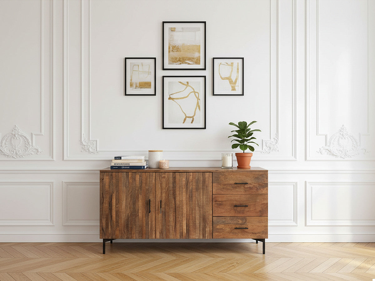 BALTHAZAR 2-deurs dressoir 160 cm Massief mangohout