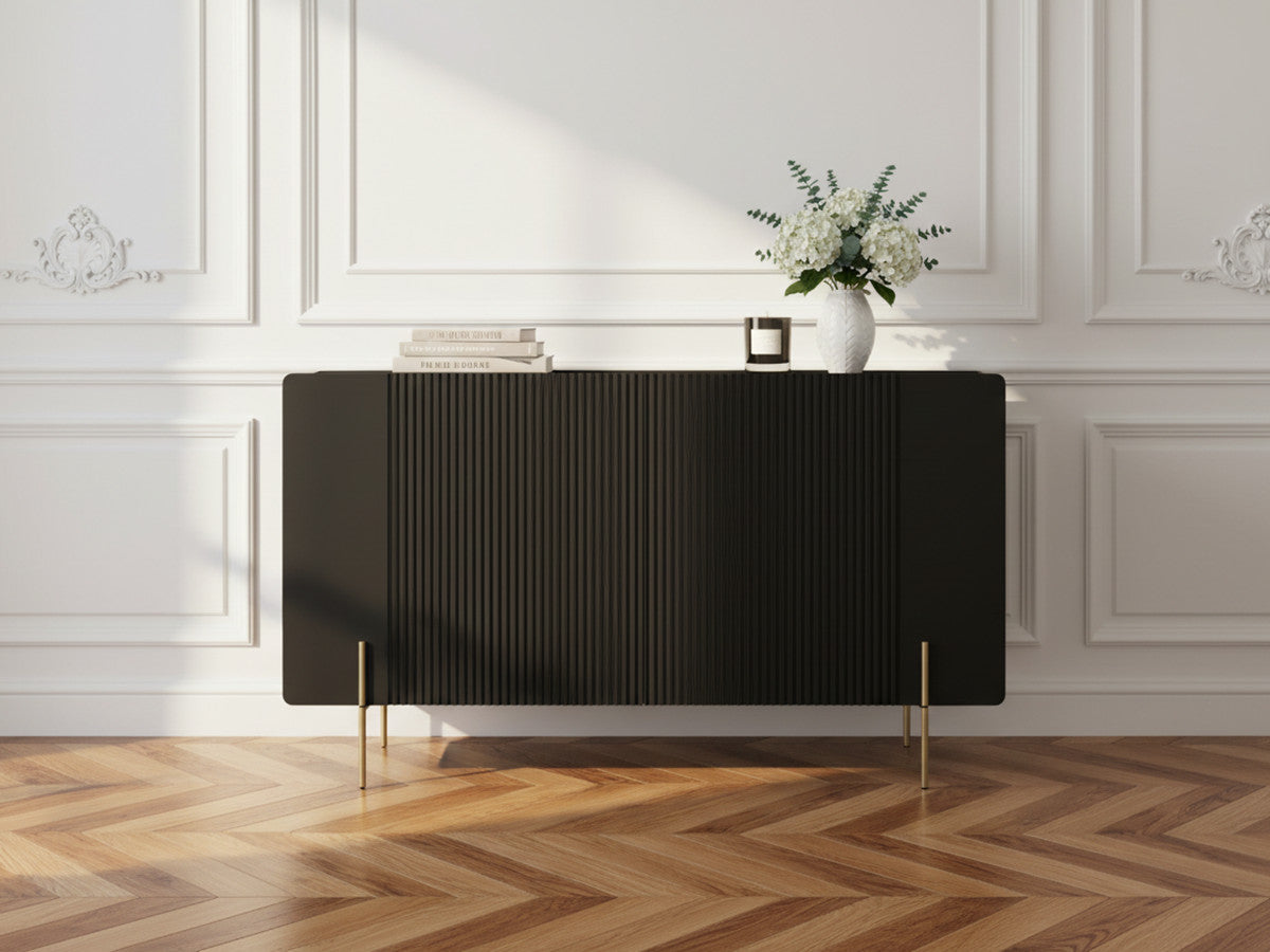 MATHILDE 3-deurs dressoir 150 cm gouden poten