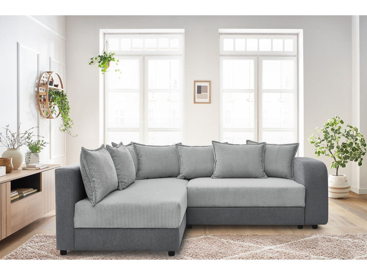 BASILE twee-materialen slaapbank met opbergvak