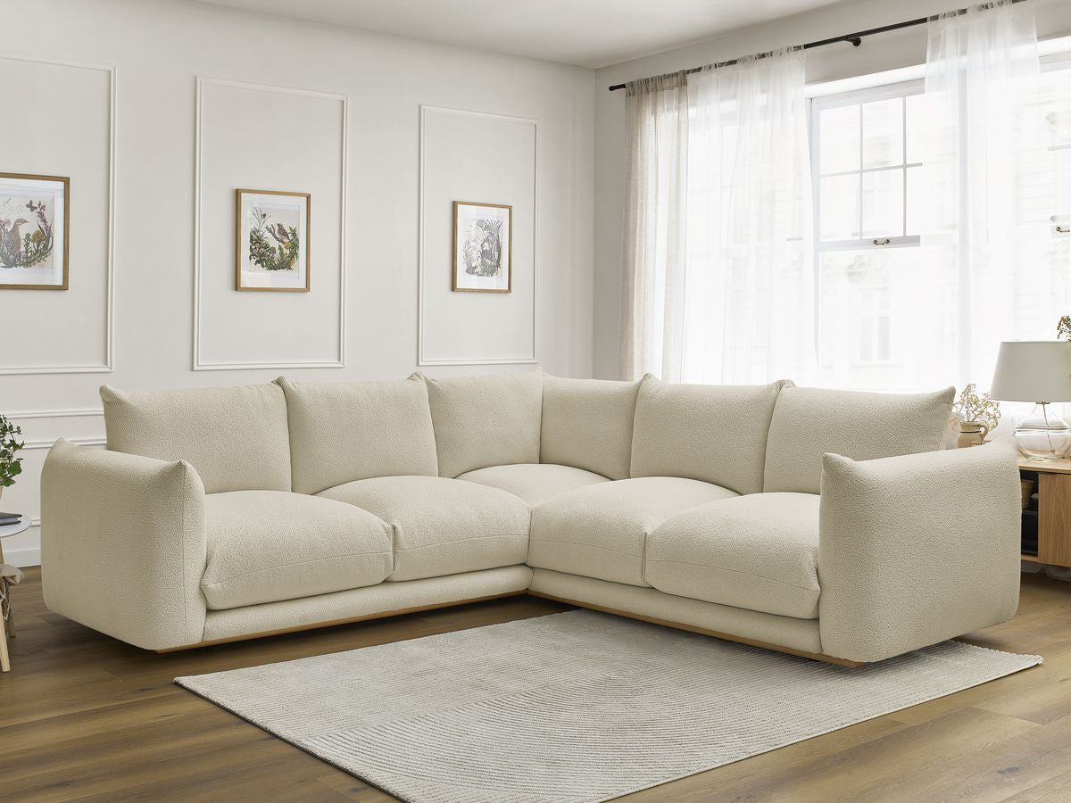 ERNEST vaste hoekbank in badstof