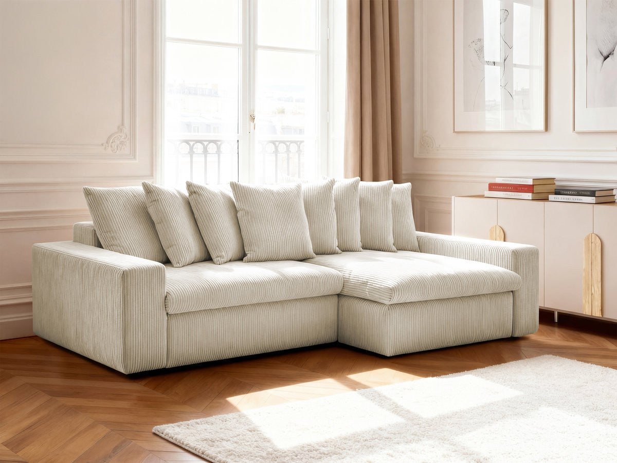 ENORE vaste hoekbank in corduroy