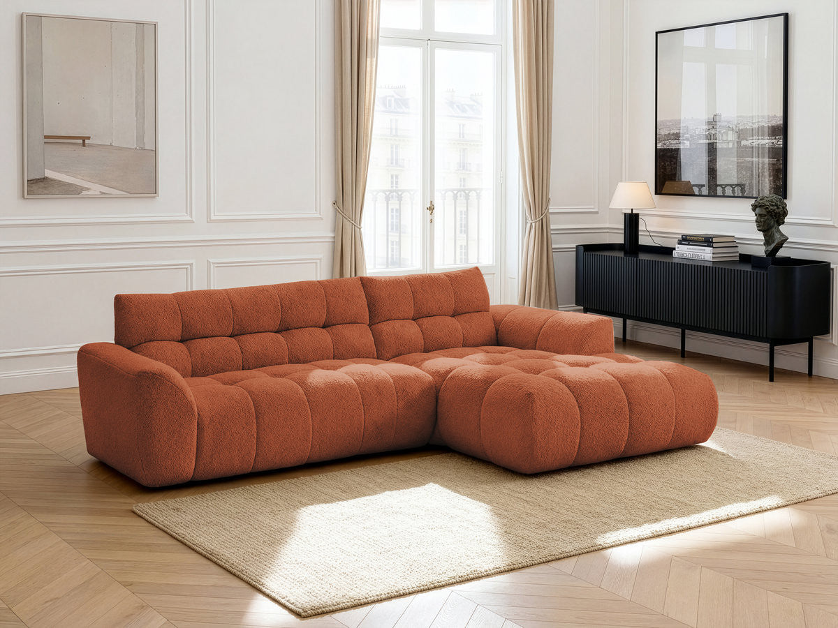 JAYA vaste hoekbank in chenillestof