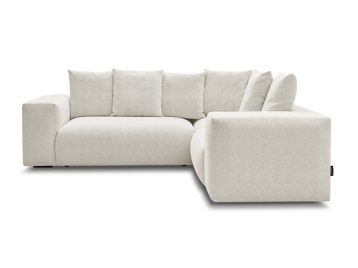 Canapé d'angle fixe modulable VOLTAIRE avec 1 chauffeuse 2 places, 1 angle et 1 chauffeuse 1 place tissu chiné