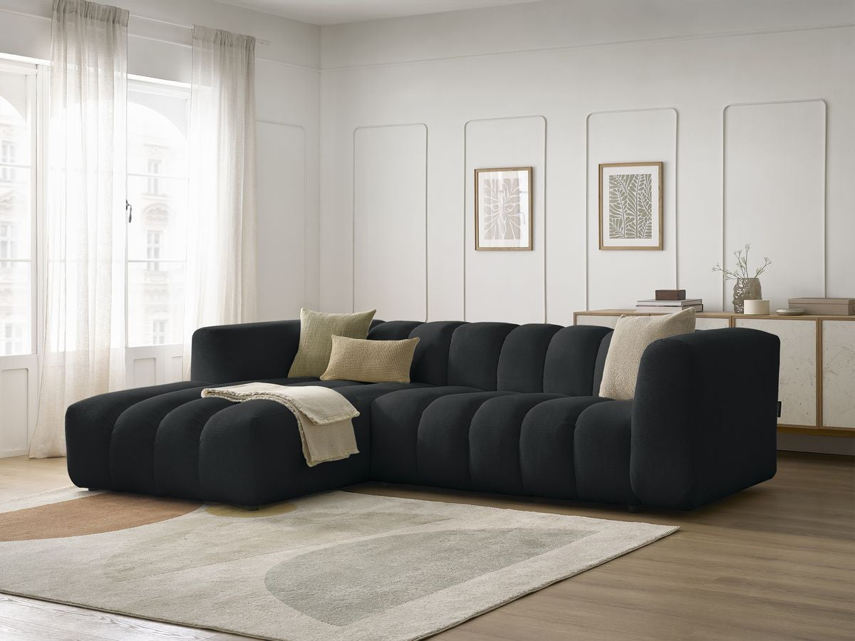 TALIA vaste hoekbank in gemêleerde stof