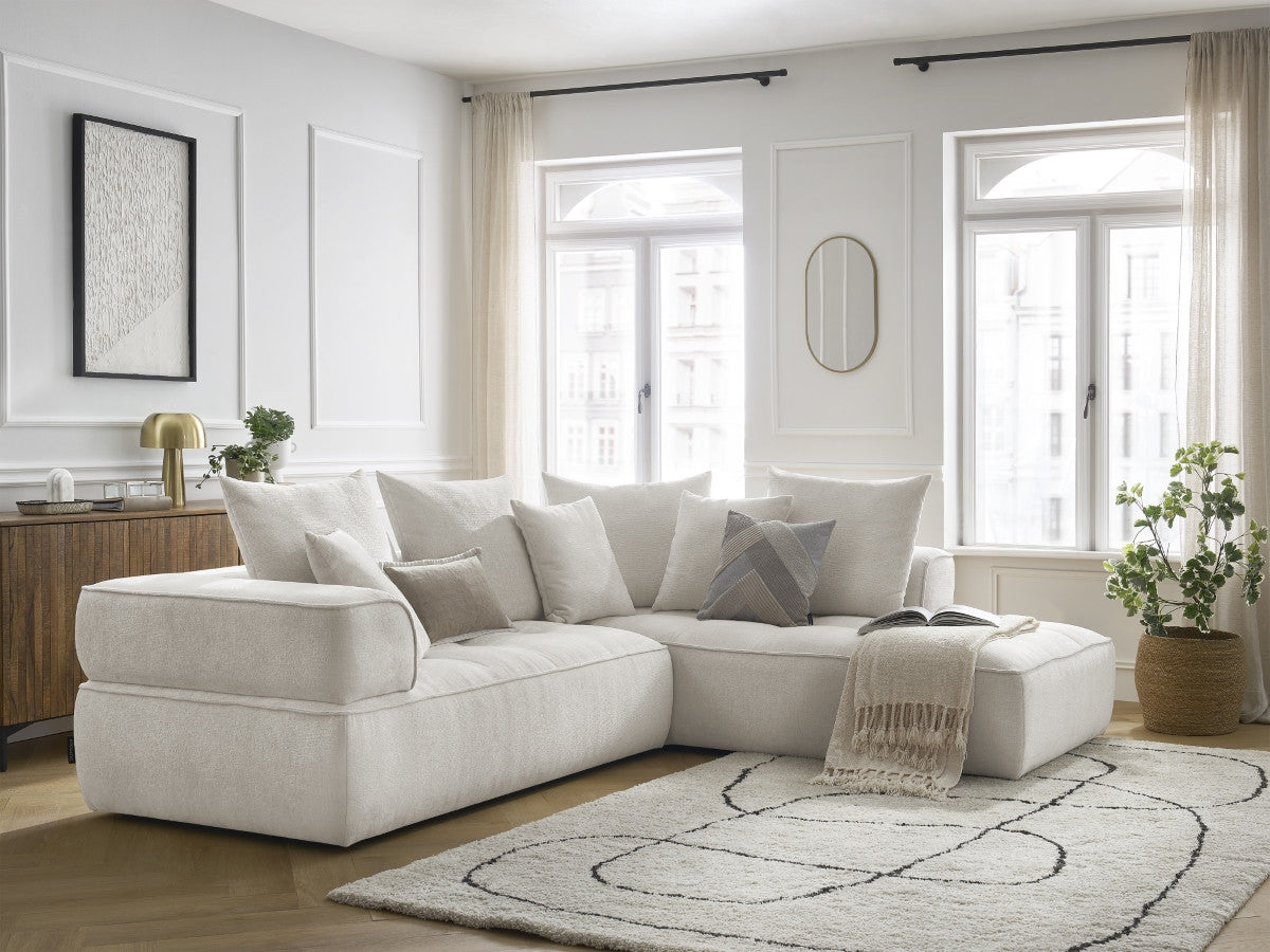 Canapé d'angle L fixe WHESLEY