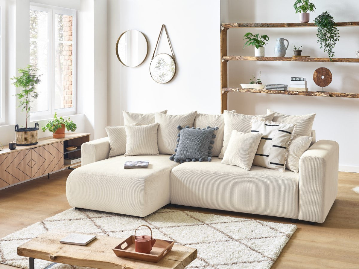 ENVY corduroy omkeerbare hoekslaapbank met opbergvak