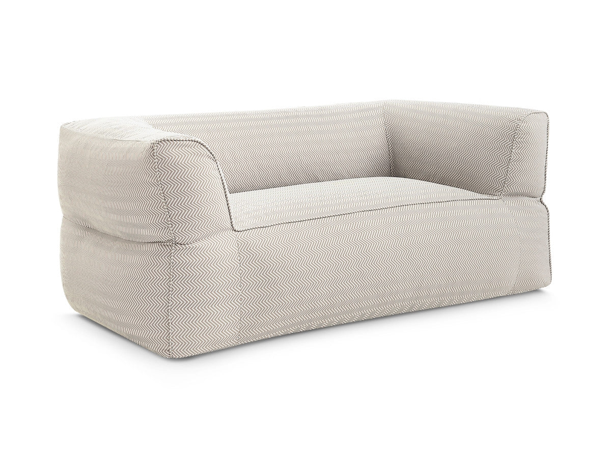 NOUR 2-zits vaste rechte tuinbank met beschermhoes