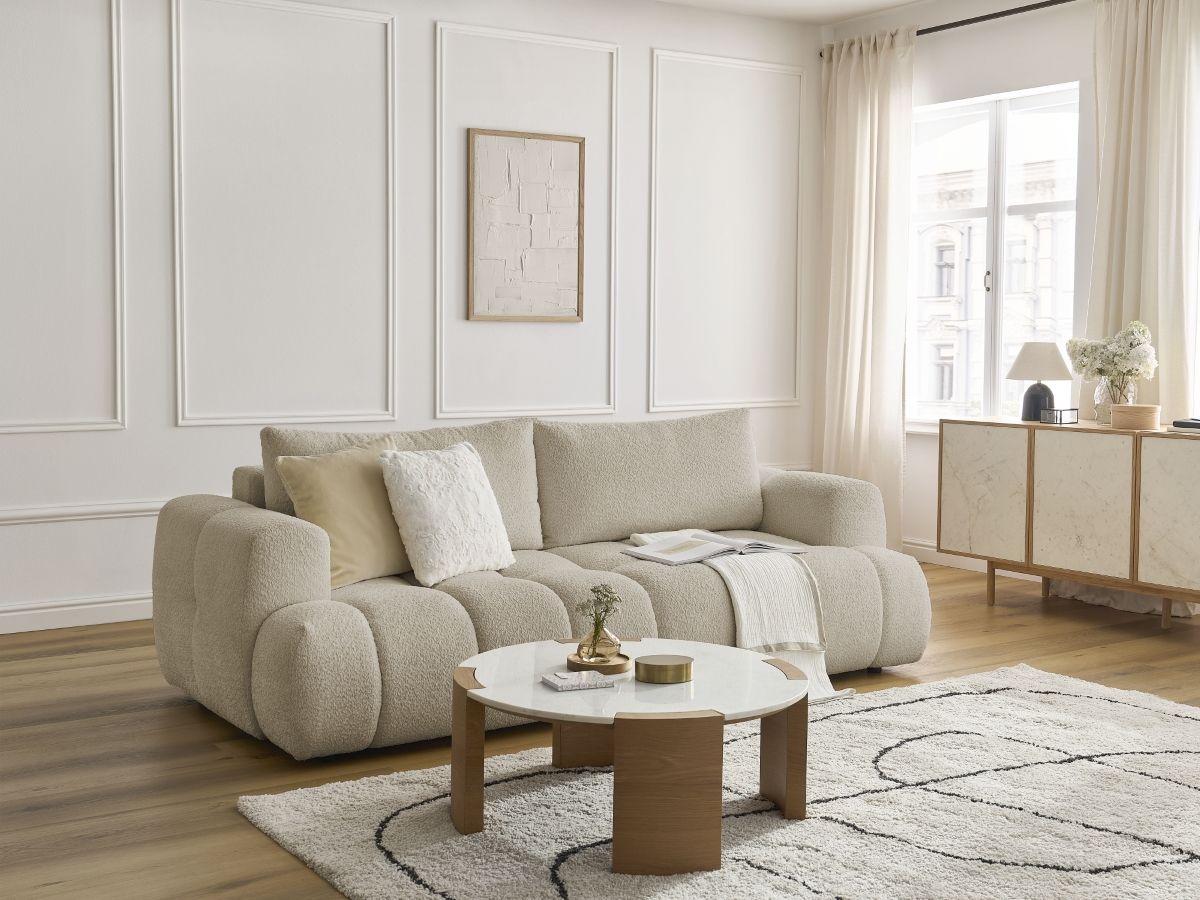 FUJI 3-zits slaapbank in badstof