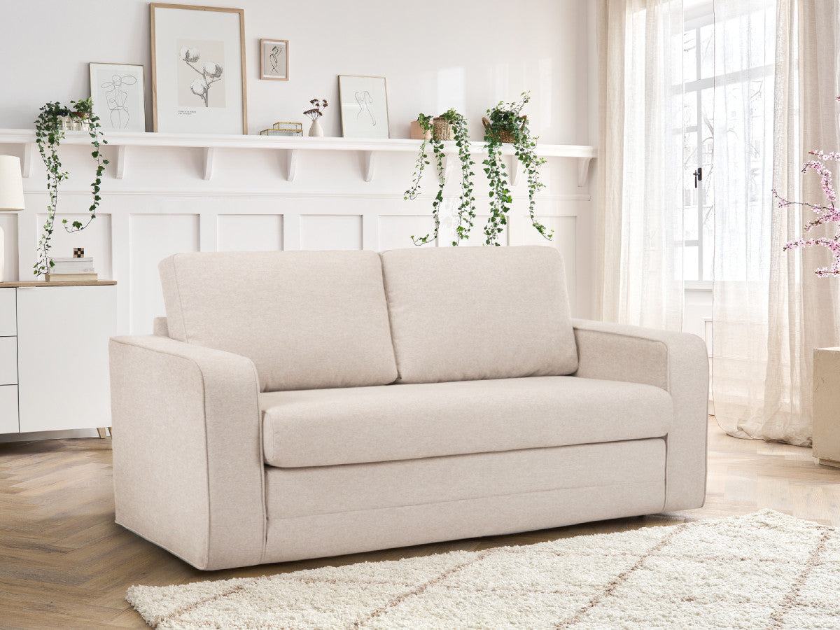 Canapé droit convertible déplimousse COME tissu chiné