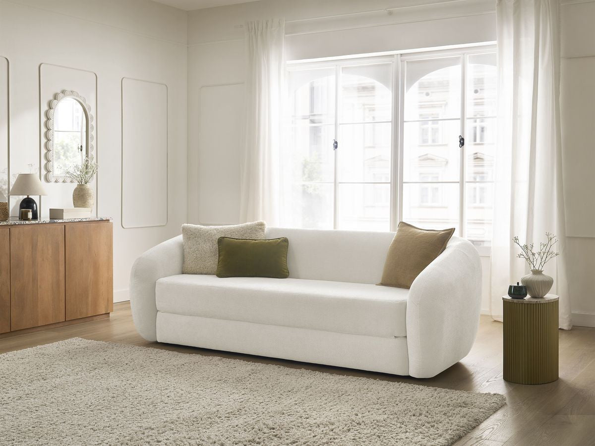 NEYO rechte slaapbank met gladde stof