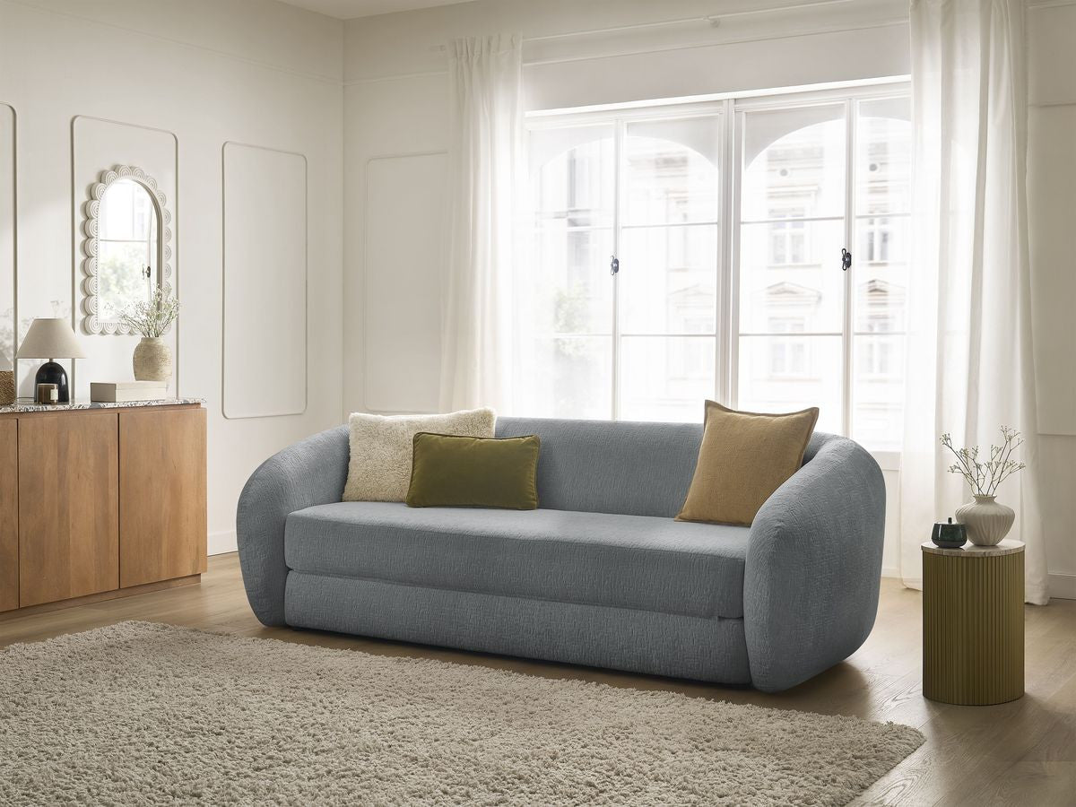 Canapé droit convertible déplimousse NEYO tissu texturé