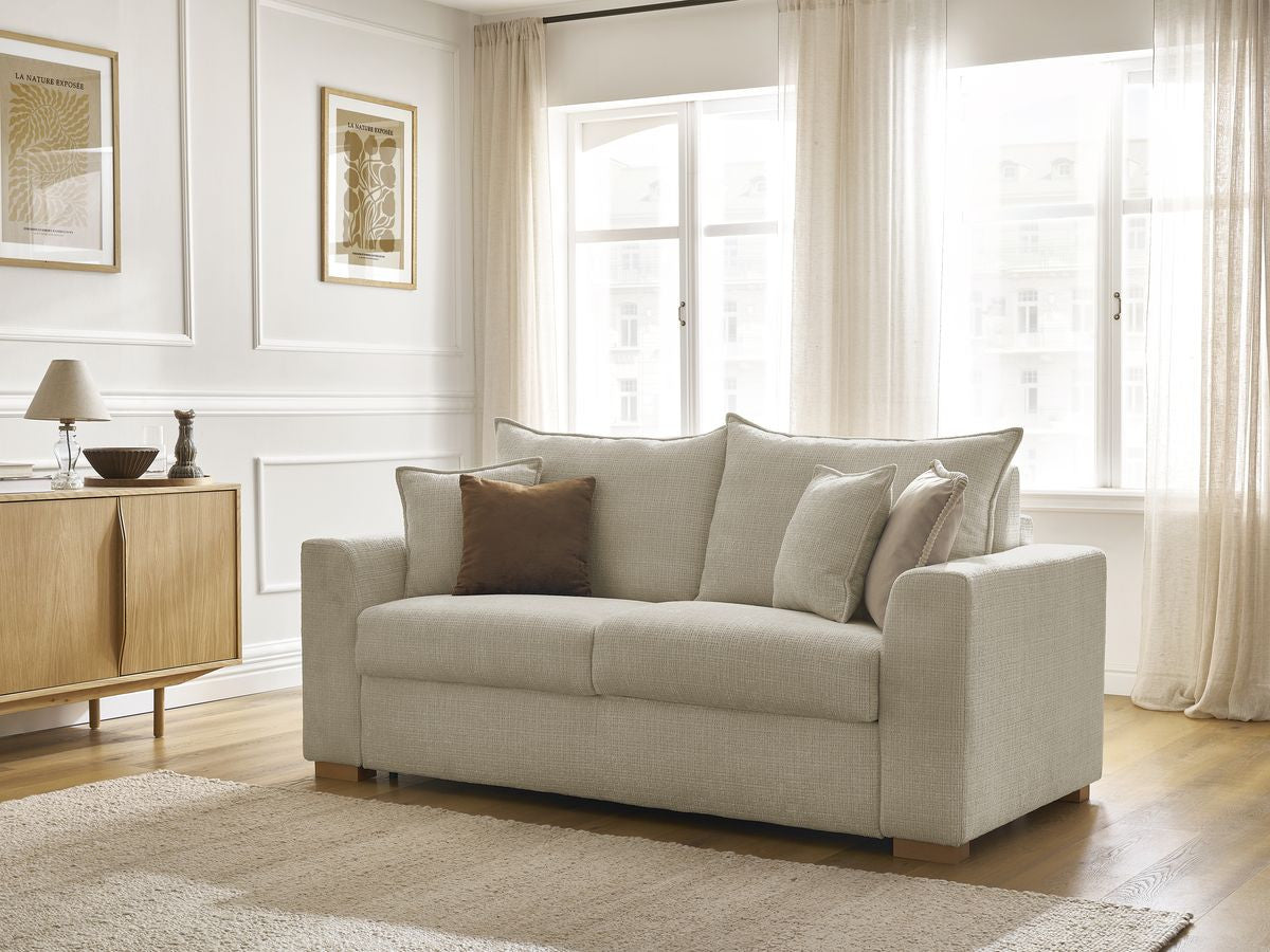 Canapé droit convertible ouverture express AUGUSTIN tissu texturé